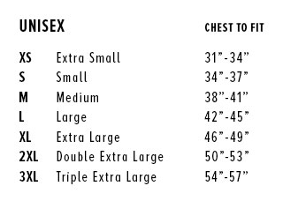 Bella T Shirt Size Chart