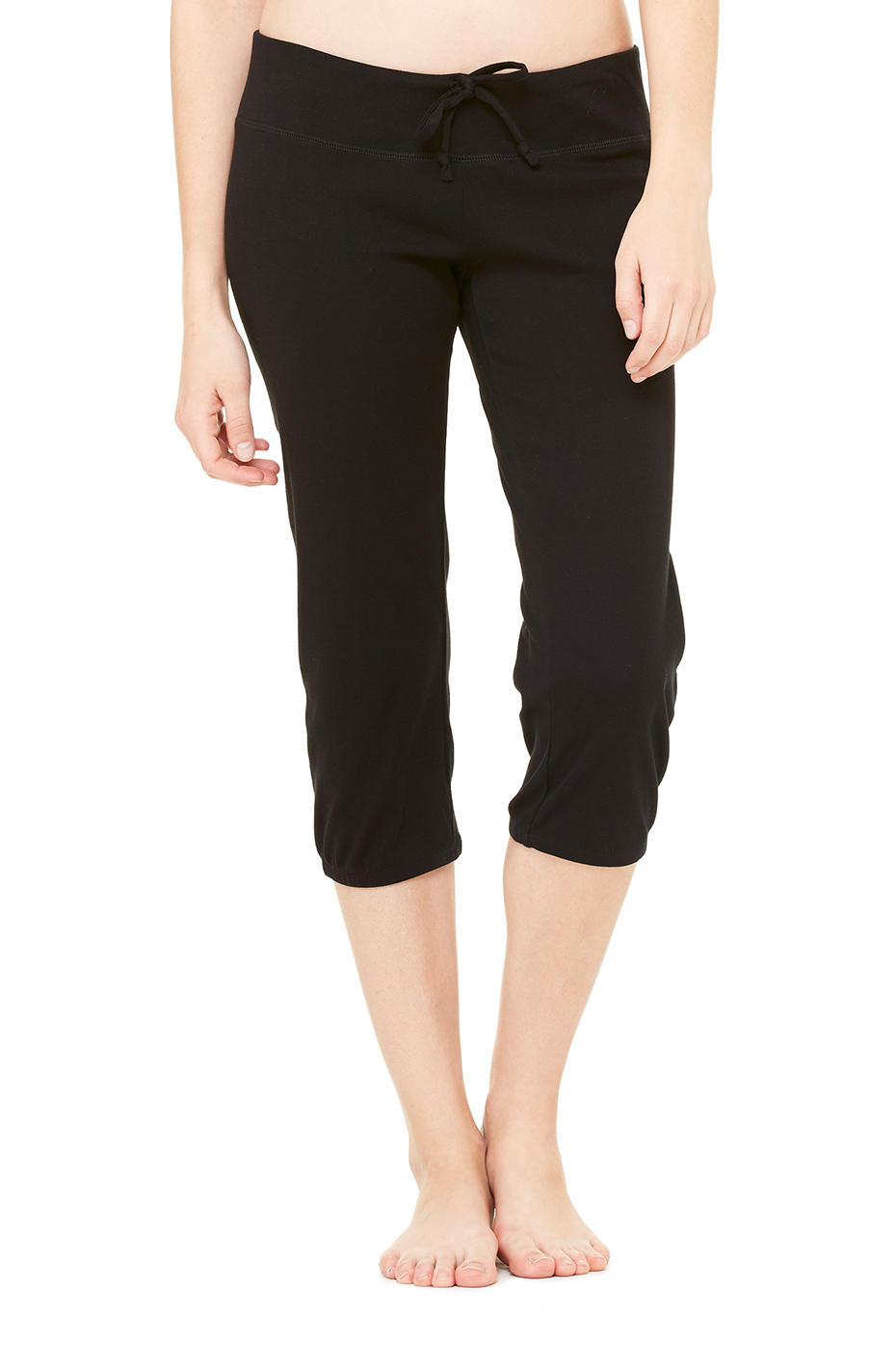 ladies black capri pants