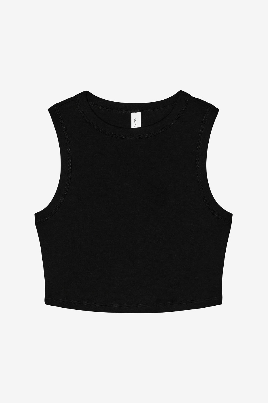 Black Plain Women's & Girls' Solid Ribbed Crop Tank Top at Rs 340