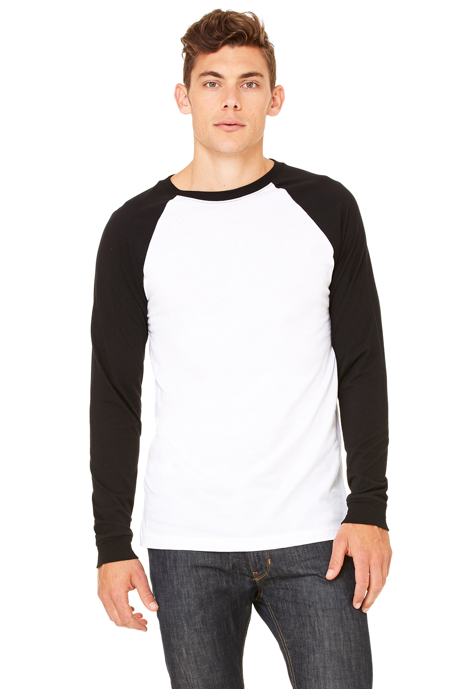 Download Men's Jersey Long Sleeve Baseball Tee | Bella-Canvas