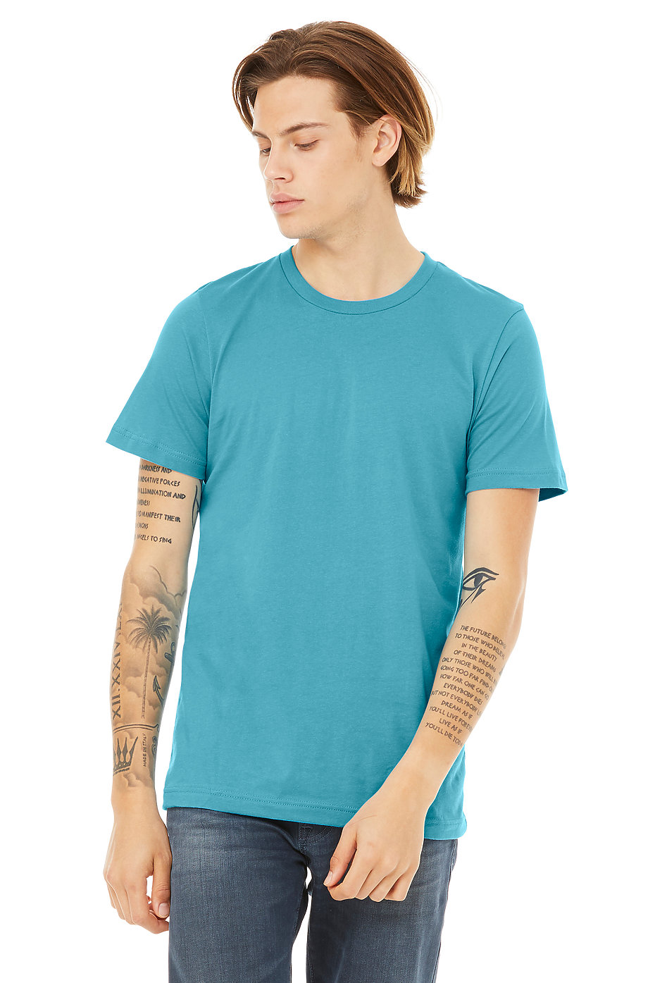 bella canvas heather aqua