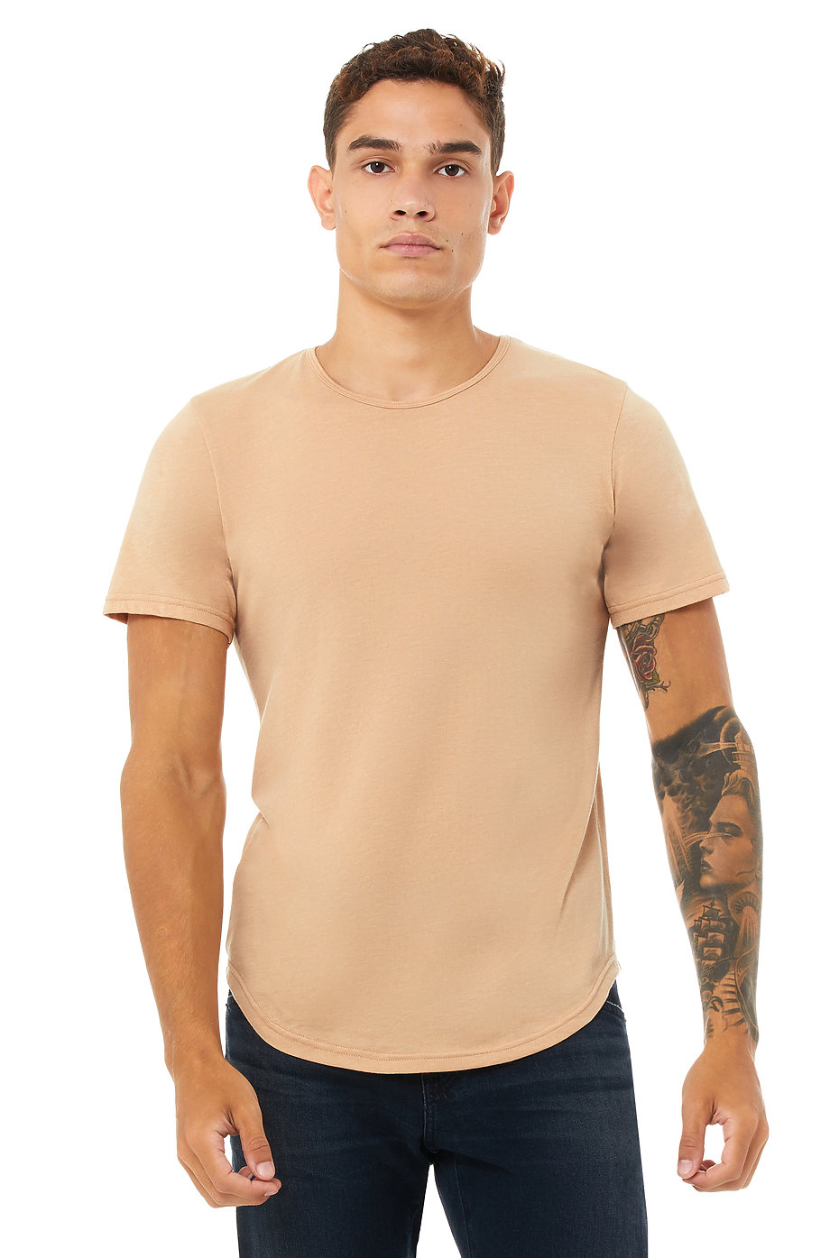 Short sleeve curved hem tee Clearance