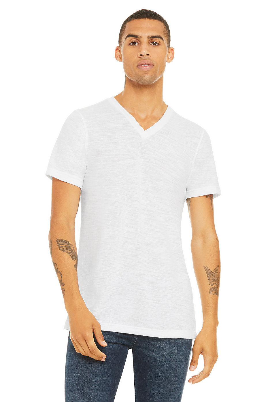 Unisex Textured Jersey V-Neck Tee | BELLA+CANVAS ®