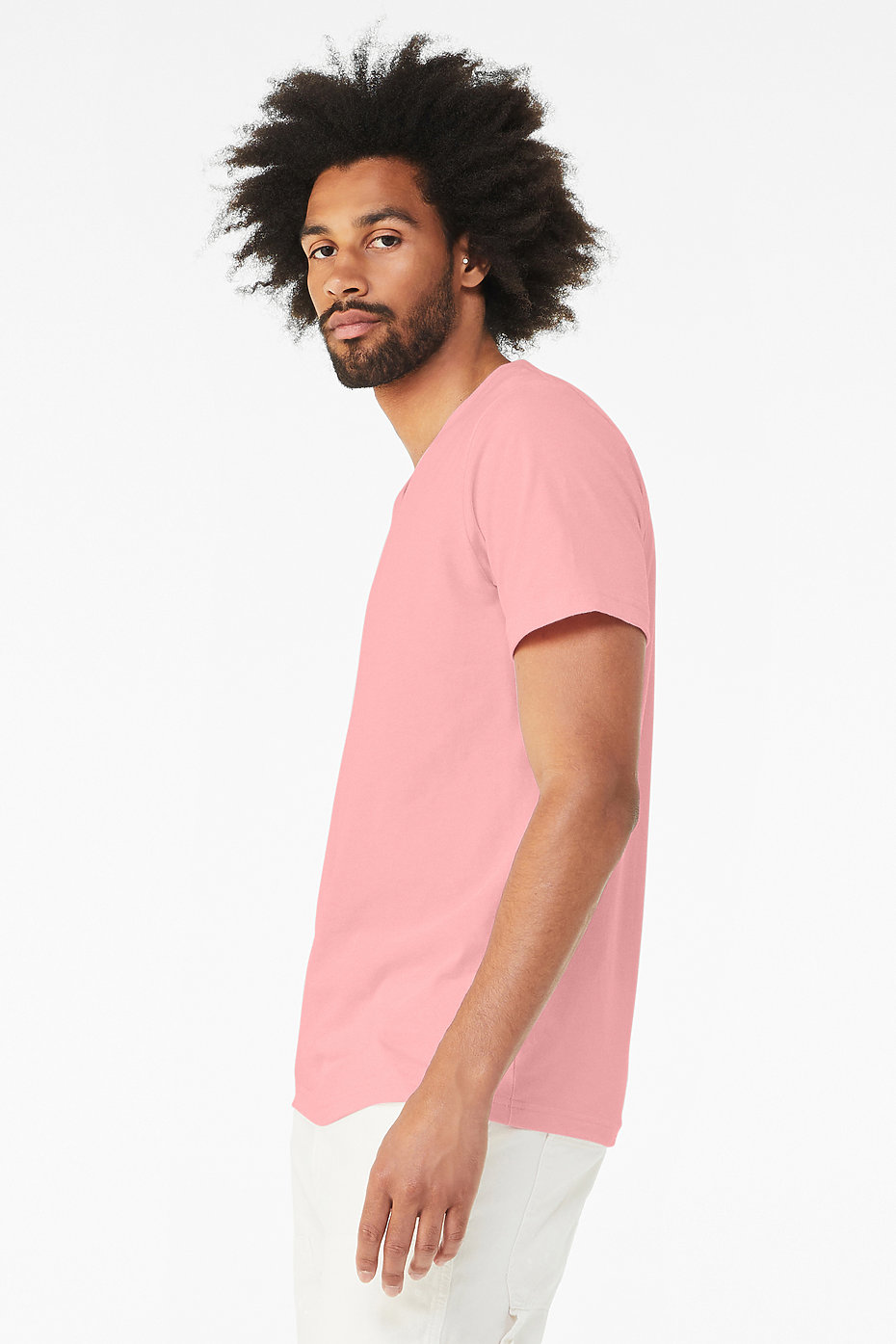 Unisex Heather Cvc V-Neck Tee