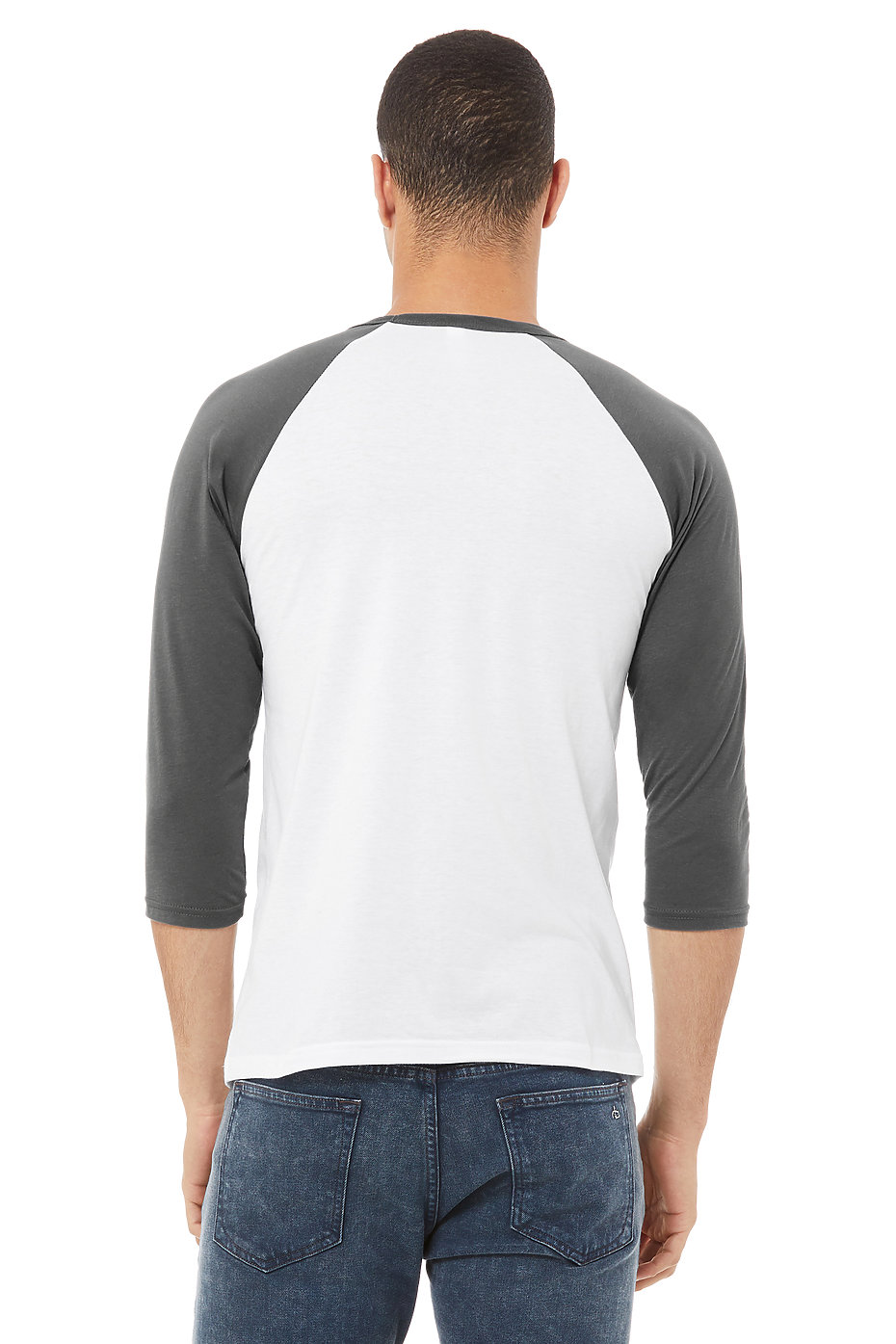 plain black and white baseball tee
