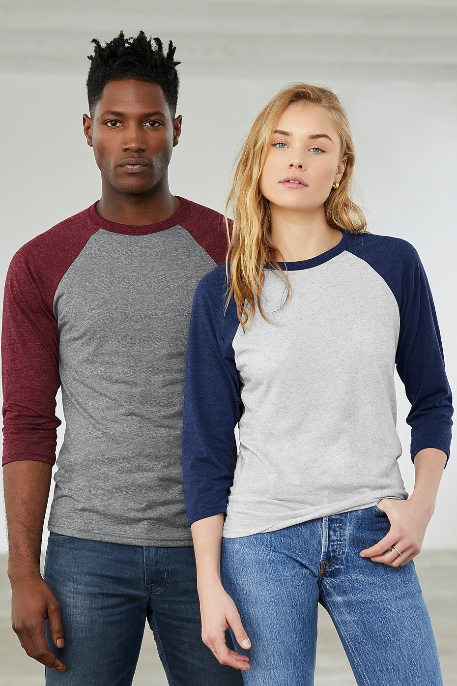 Download 49+ Mens Heather Raglan 34 Length Sleeve T-Shirt Mockup ...