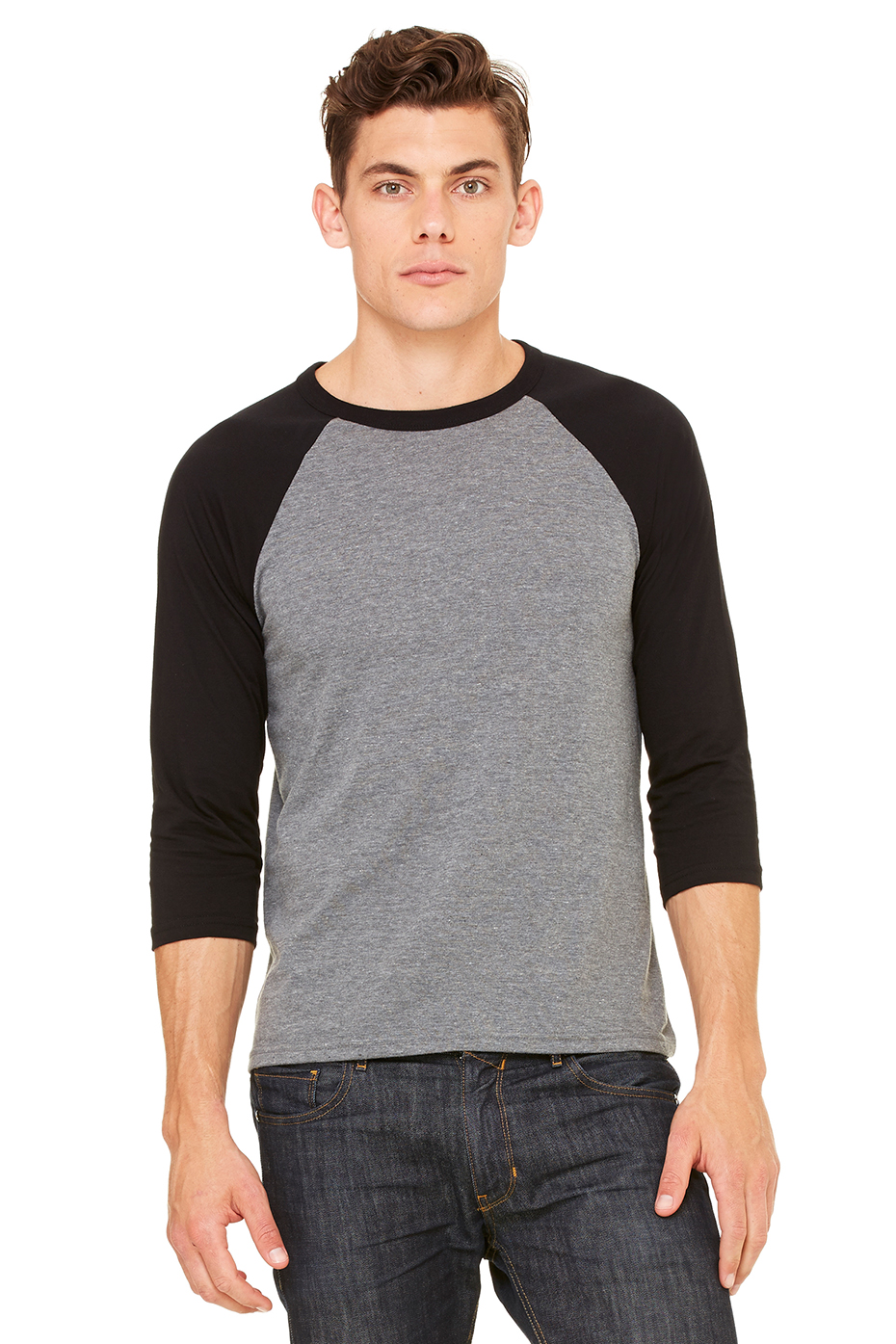 Download Unisex 3/4 Sleeve Baseball Tee | Bella-Canvas