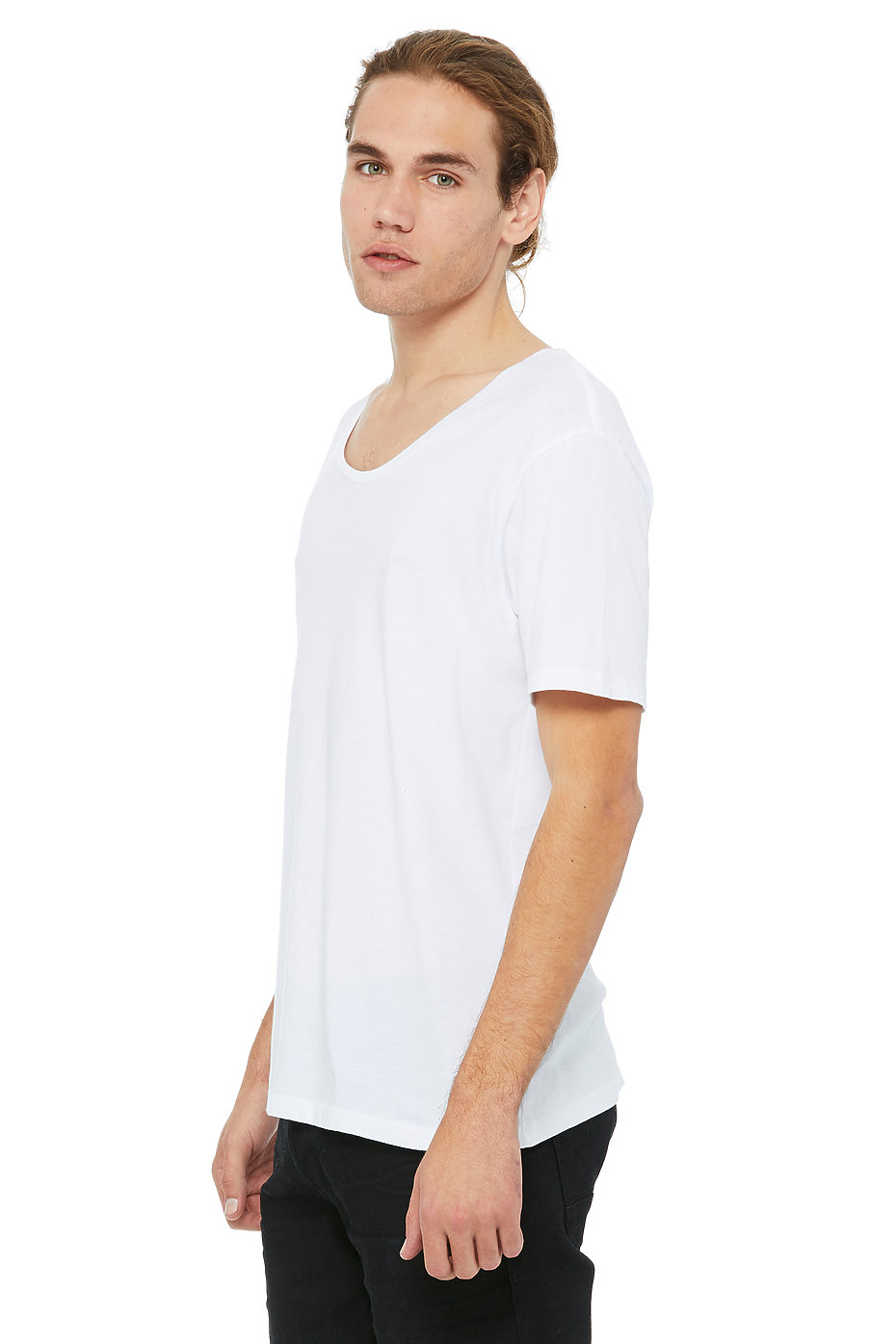 wide neck t shirts men's