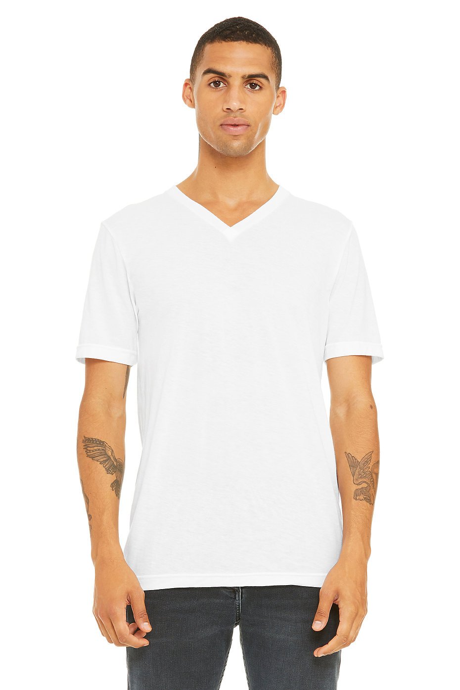 Canvas Bella Mens Unisex Size S M L XL 2XL TriBlend V-Neck T-Shirt Vee Tee 3415