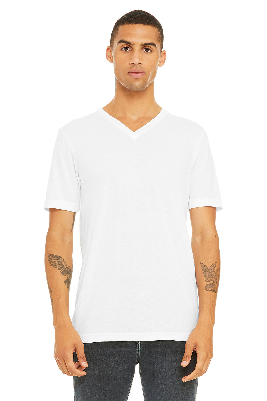 V Neck T Shirts For Men | Wholesale Unisex Clothing | Tri Blend T Shirts BELLA+CANVAS ®