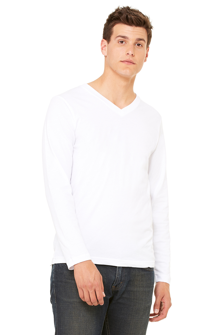 long sleeve v neck t shirt