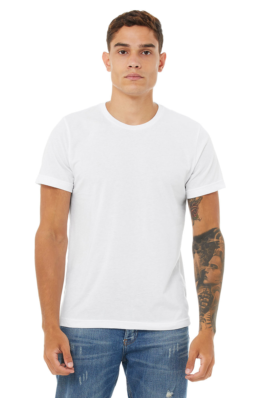 Men's Cotton Crew Neck Short Sleeve T-Shirts, Bulk Tshirt Color Mix