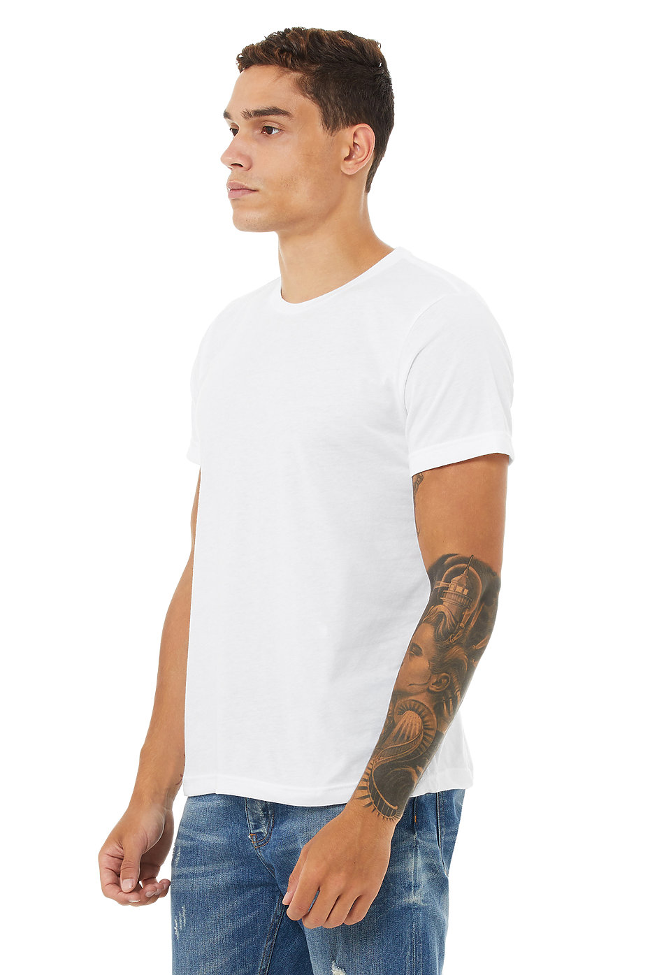 WHITE MARBLE Bella Canvas Unisex Poly-Cotton Short-Sleeve T-Shirt 2XL 