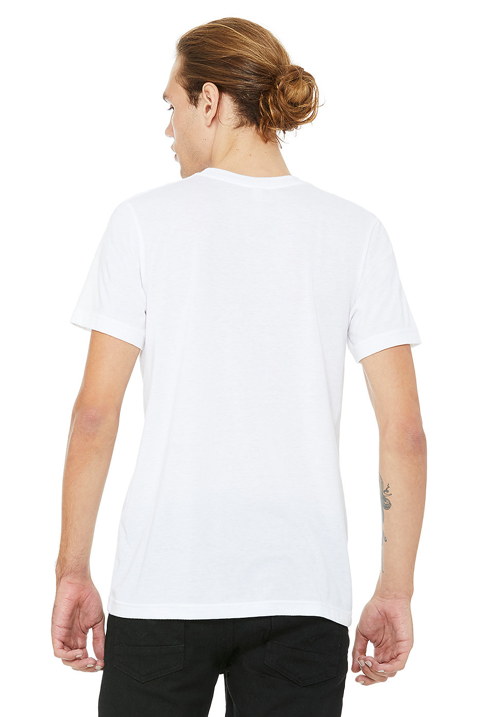 3650 Canvas Unisex Poly-Cotton Short-Sleeve T-Shirt Bella - BLACK SLUB,XS