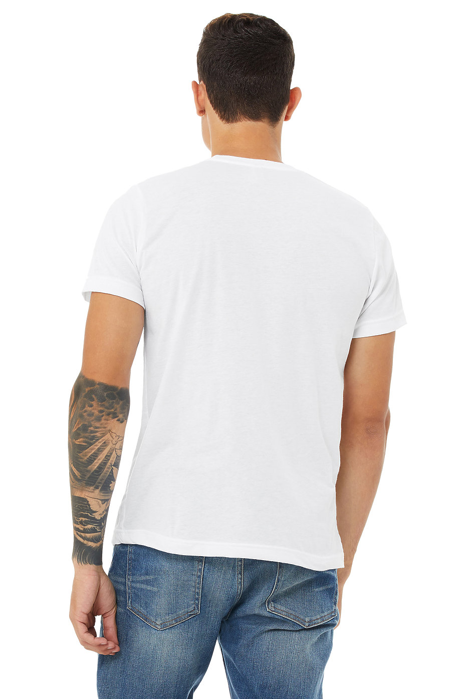 3650 Bella Canvas Unisex Poly-Cotton Short-Sleeve T-Shirt BLACK SLUB