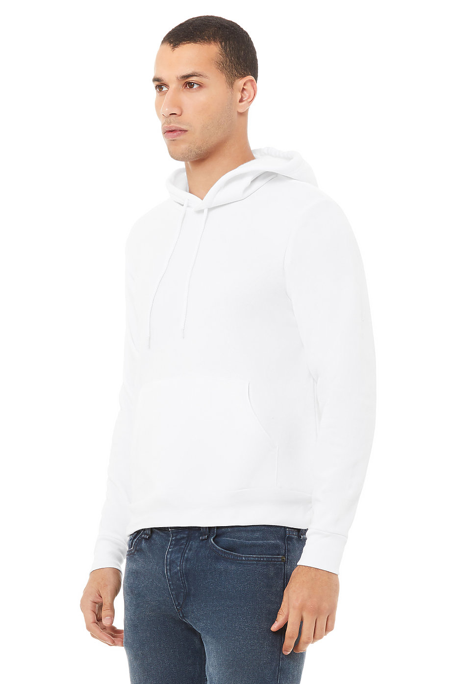 Download Download Mens Heather Pullover Hoodie Front View Of Hooded ...