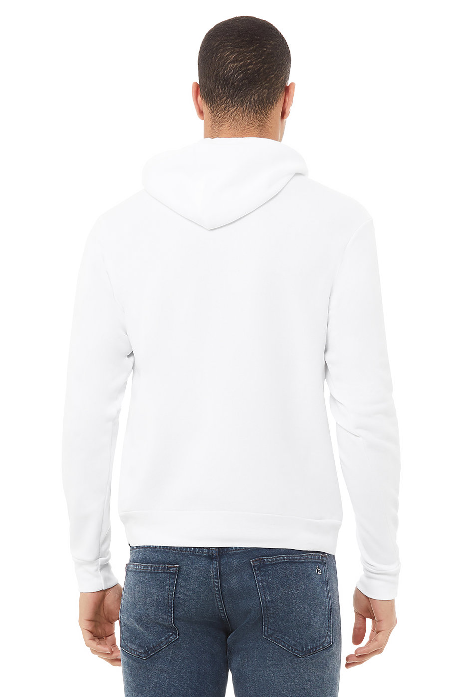 New White Plain Hoodie Hooded Pullover Sweatshirt Solid White Fleece Cotton M-2X