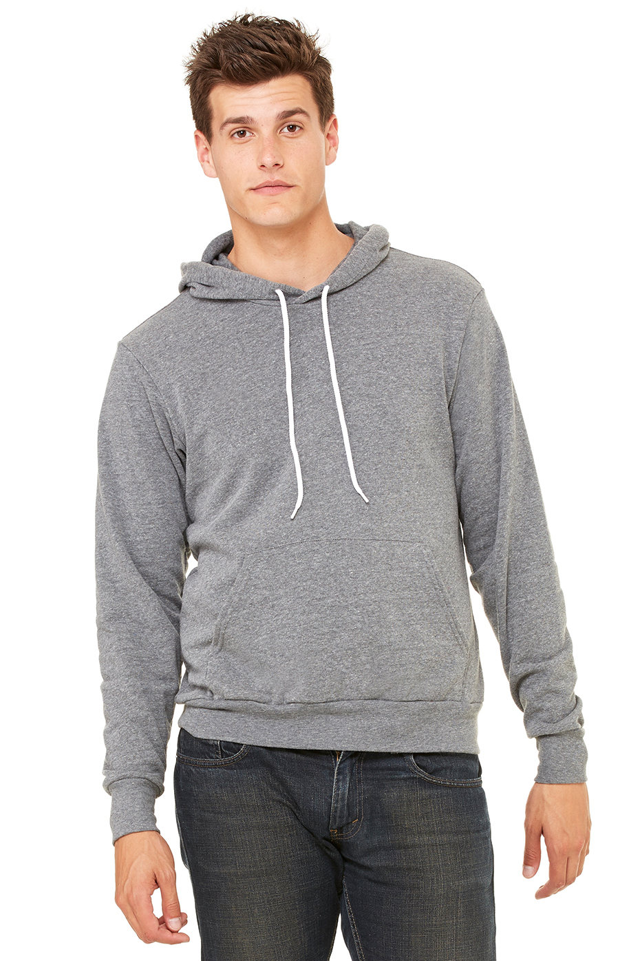 Dark Grey Hoodie White Strings - Hardon Clothes