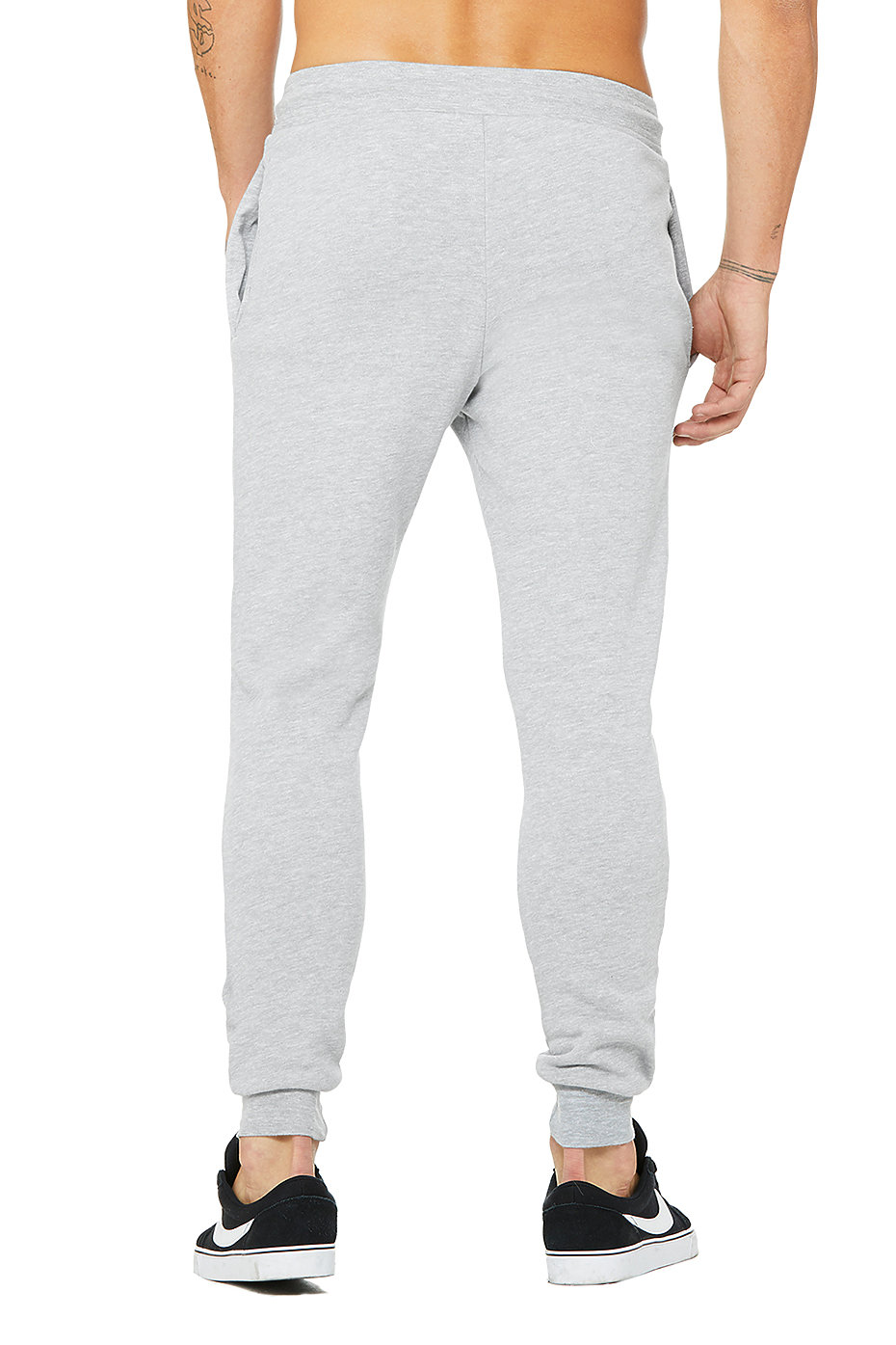 White Long Cuffed Jogger Yoga Pants