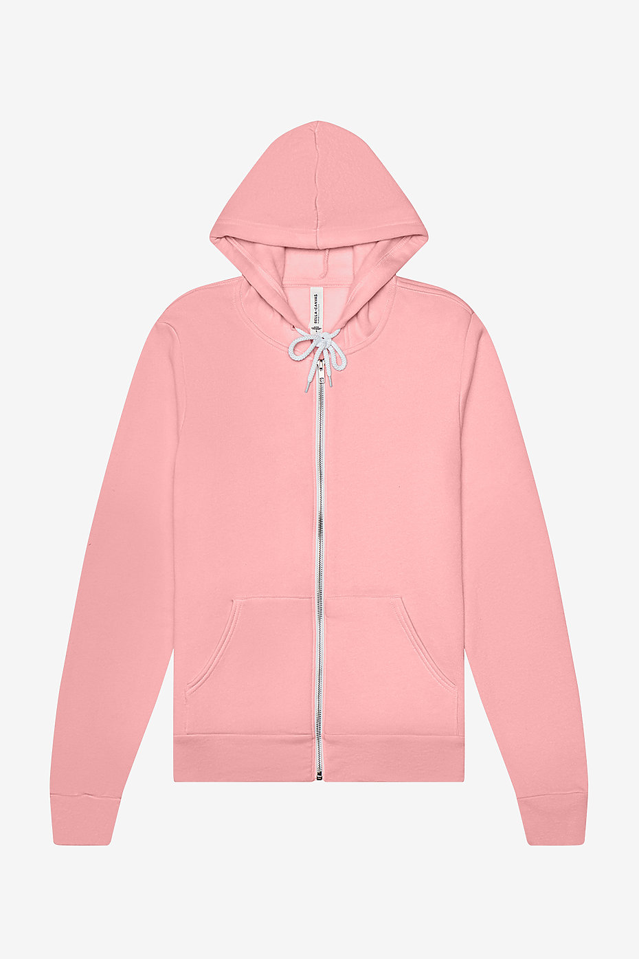 COTTON FLEECE CLASSIC ZIP UP HOODIE | LIGHT HEATHER GREY