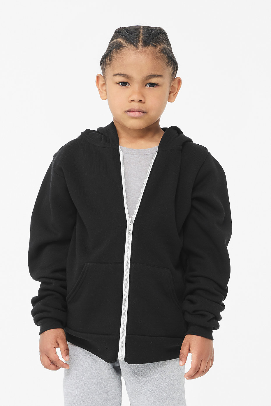 Youth Sponge Fleece Full Zip Hoodie | BELLA+CANVAS