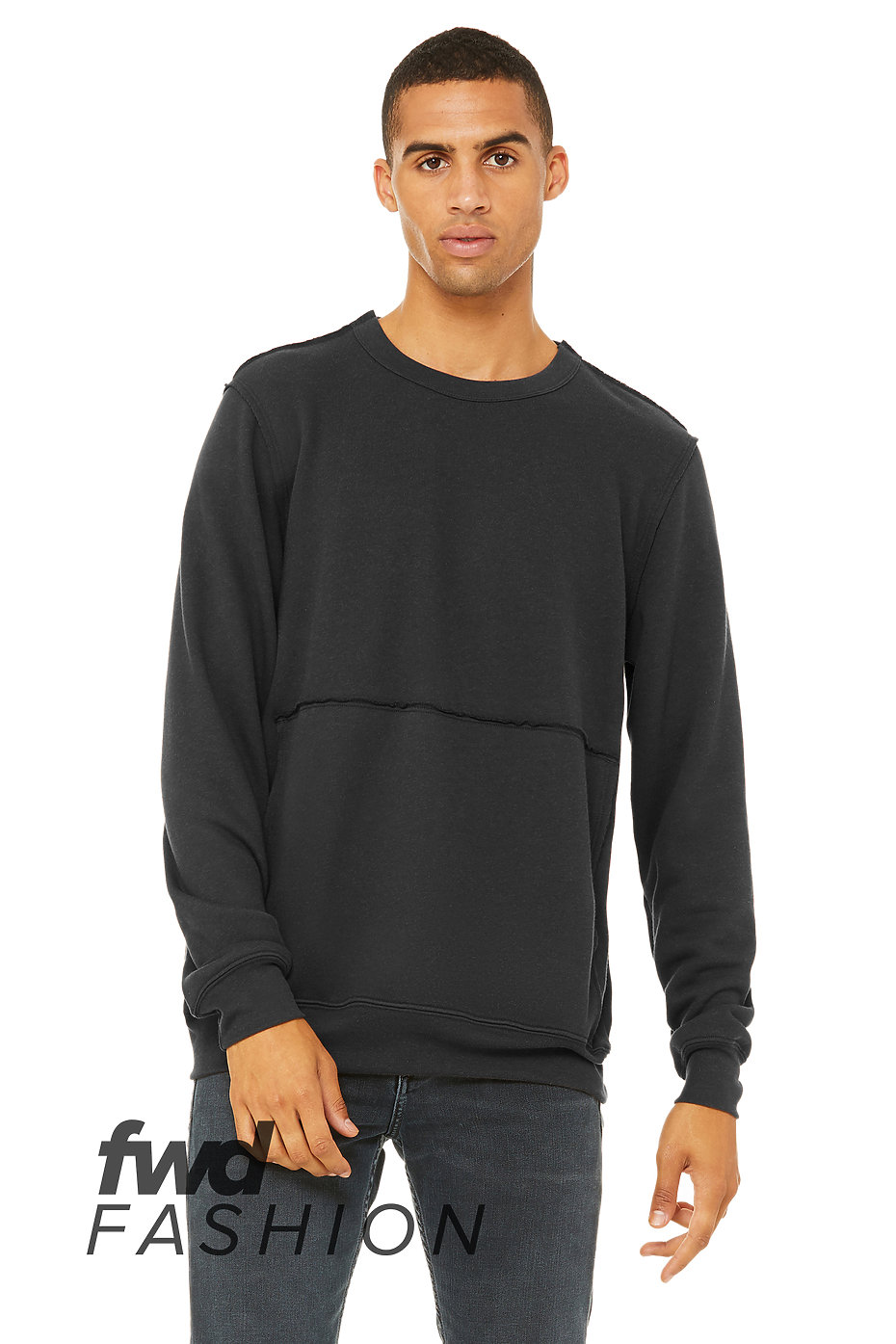 Unisex Raw Seam Crew Pullover