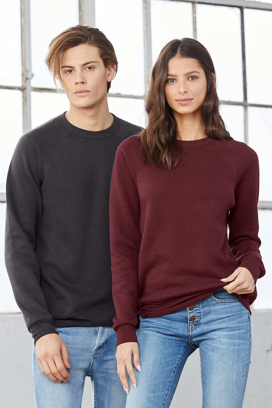 Unisex Crew Neck Sweatshirts Size Chart