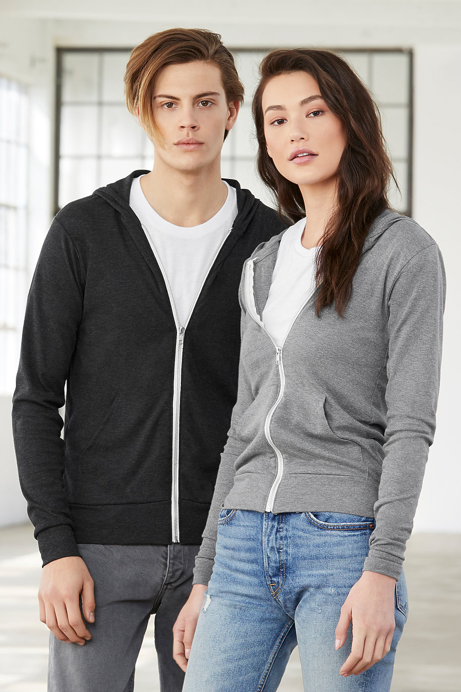 hooded white sweatshirt