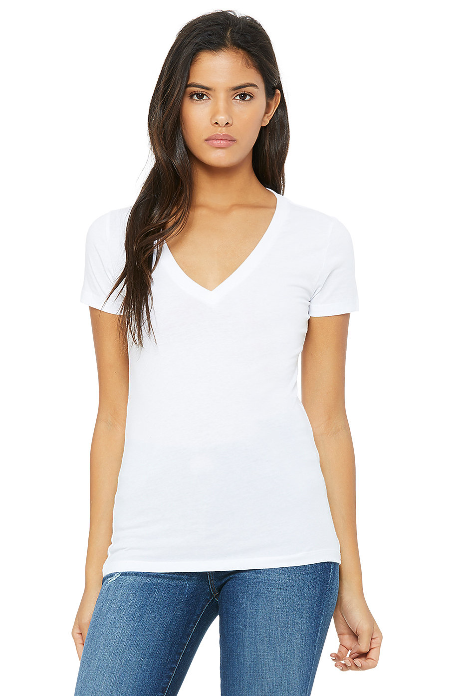 Womens Jersey T Shirts | Deep V Neck T Shirts | Womens Wholesale Clothing |  BELLA+CANVAS ®