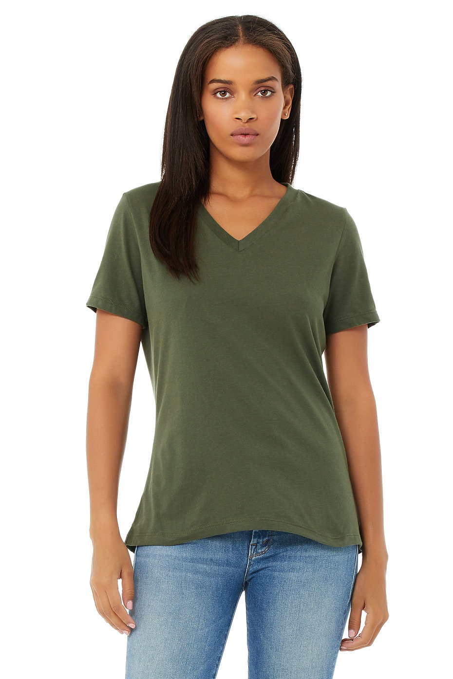 Joe's USA Ladies Tri-Blend Heather V-Neck T-Shirts Sizes in XS-4XL