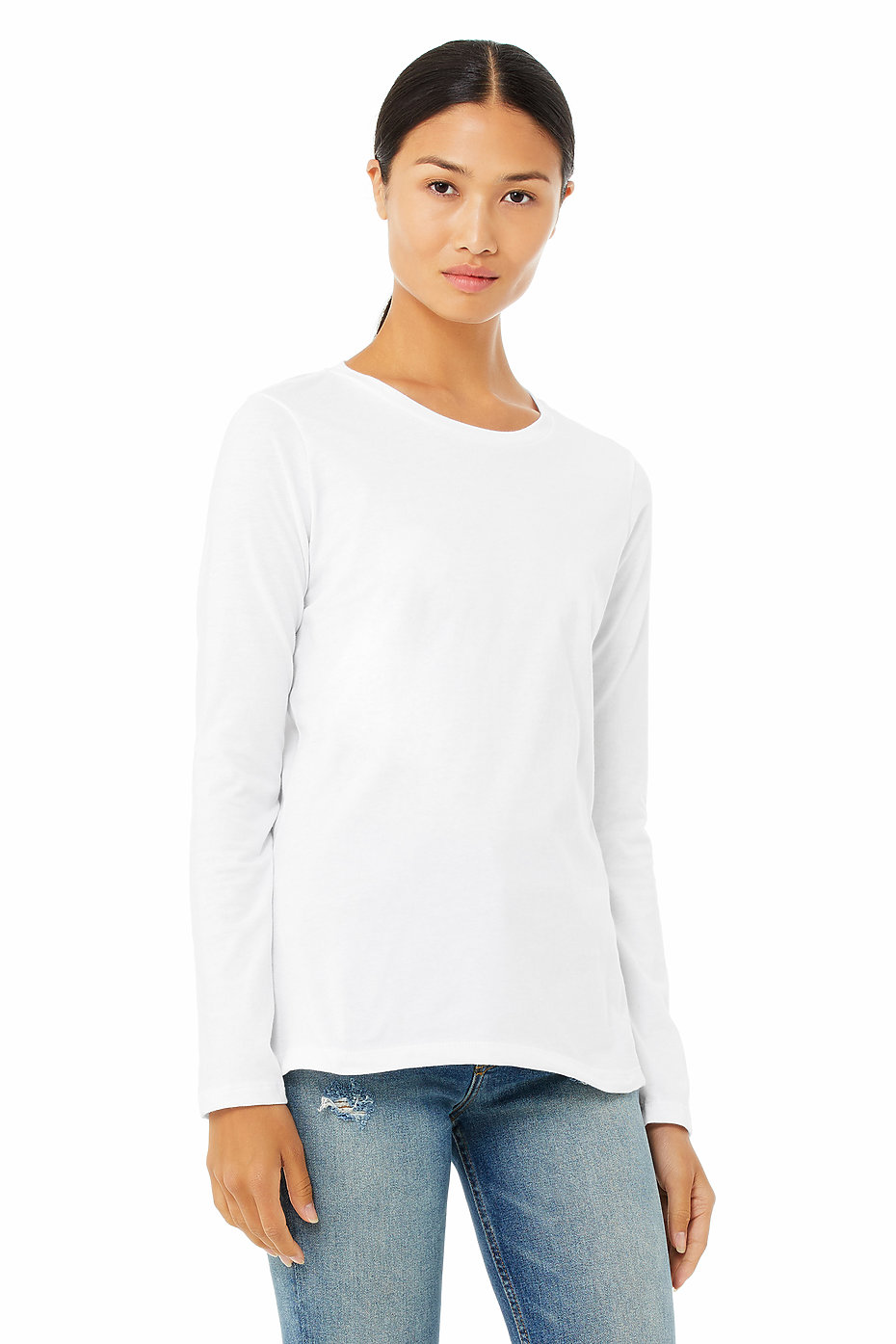 long sleeve white tee