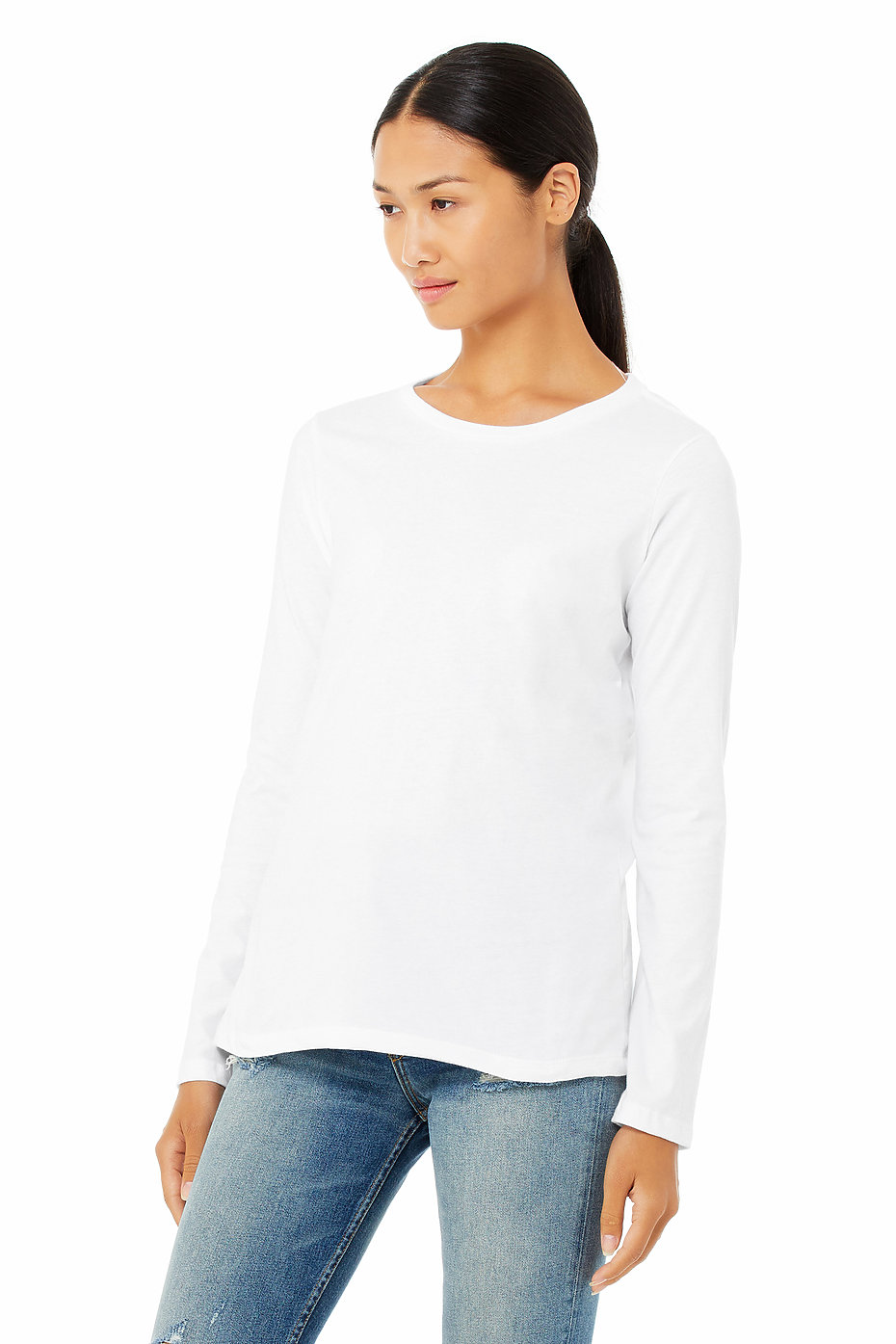 long sleeve white t shirt women's