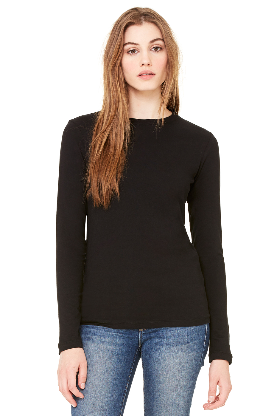 Download Women's Jersey Long Sleeve Tee | Bella-Canvas