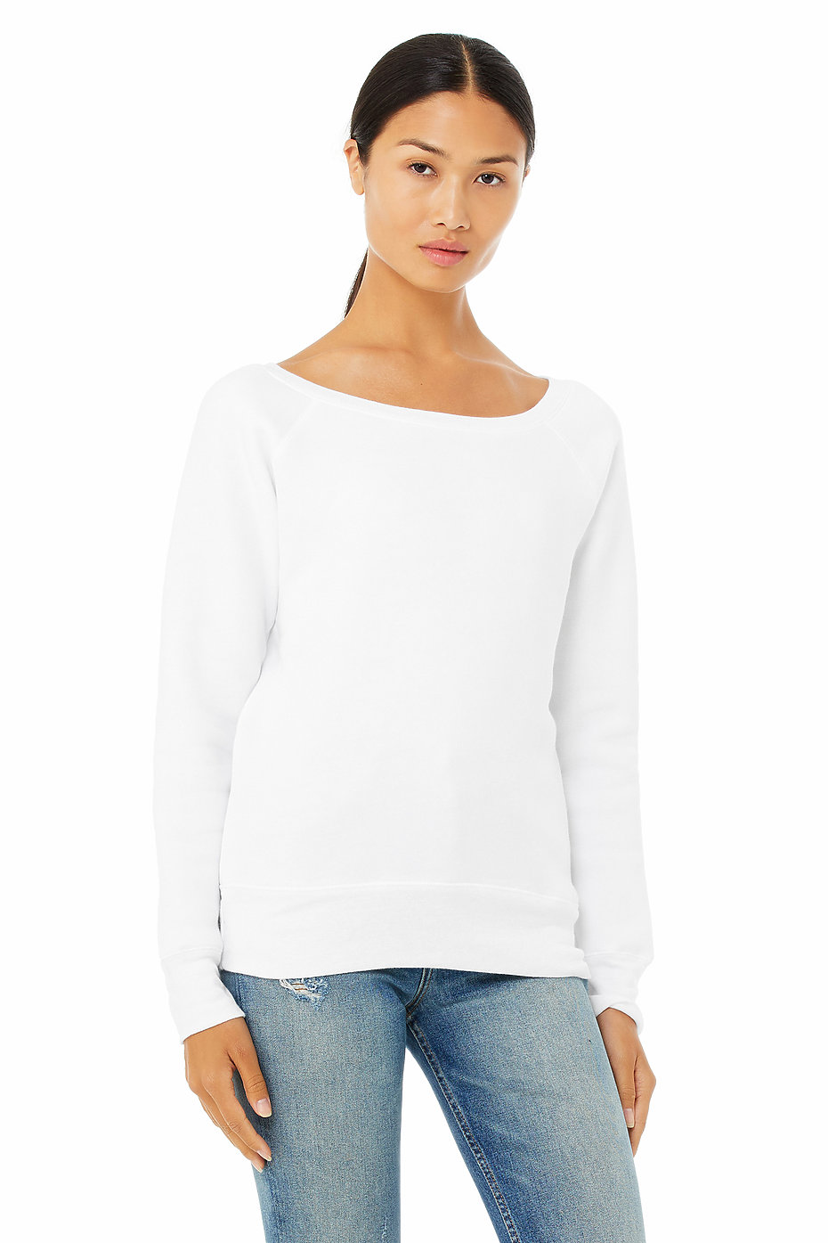 Fleece Wide Neck Sweatshirt