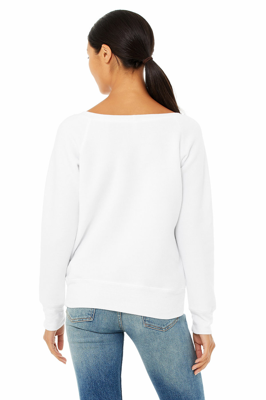 Fleece Wide Neck Sweatshirt