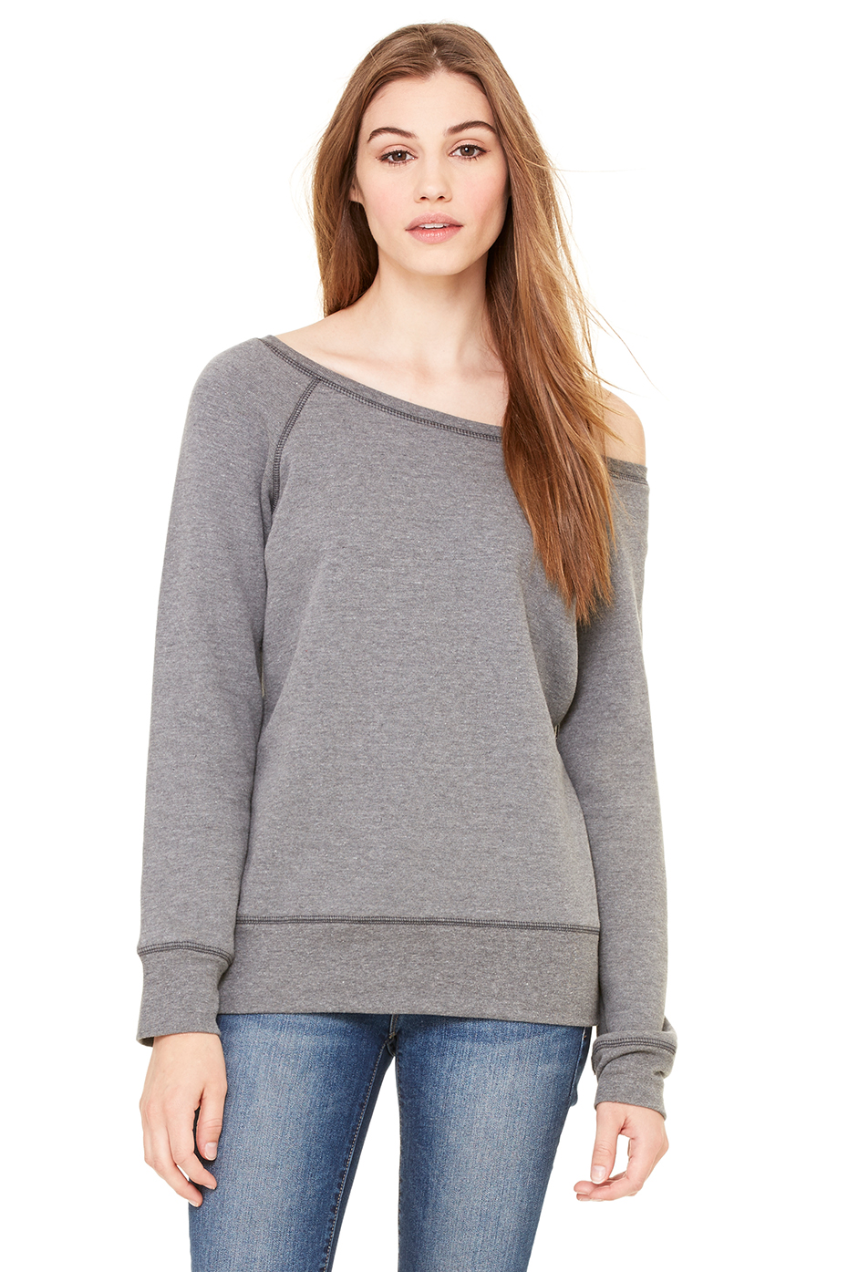 Wholesale Clothing | Fleece Wide Neck Sweatshirt