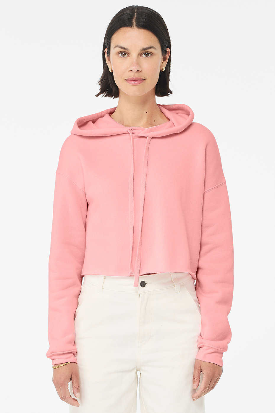 Monogrammed Bella + Canvas Cropped Fleece Hoodie