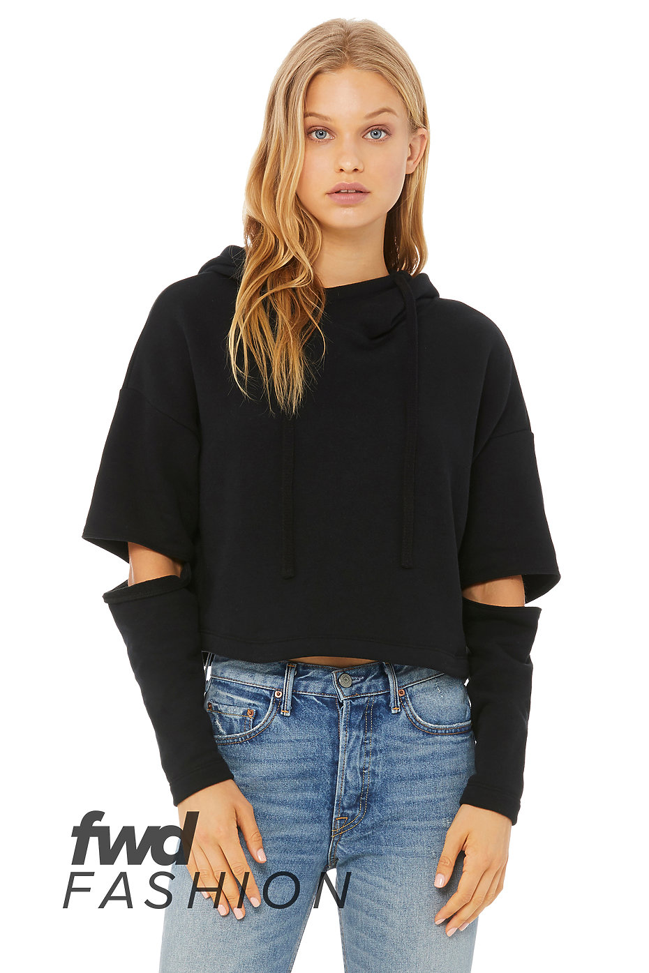cropped hoodie cut out