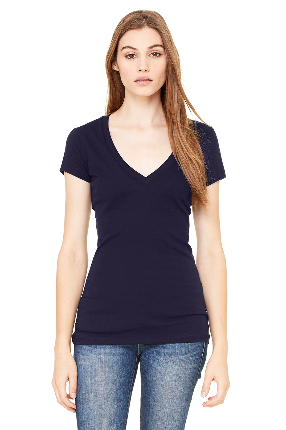 v neck tissue tee women's