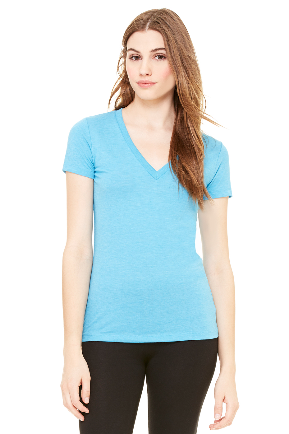 Triblend Short Sleeve Deep V-Neck Tee | Bella-Canvas