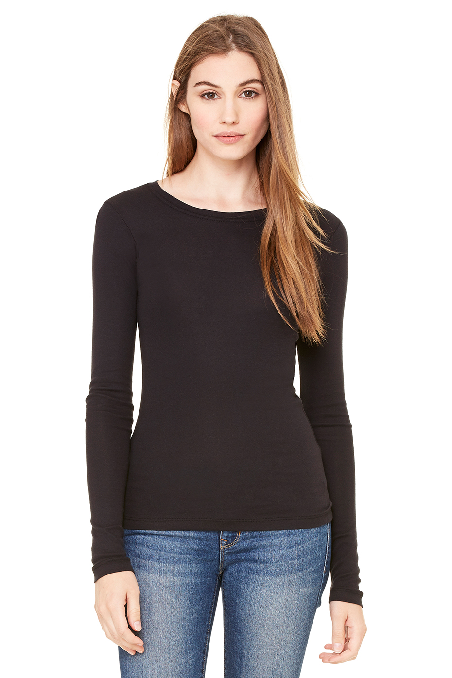 Wholesale Clothing | Women's Sheer Rib L/S Tee