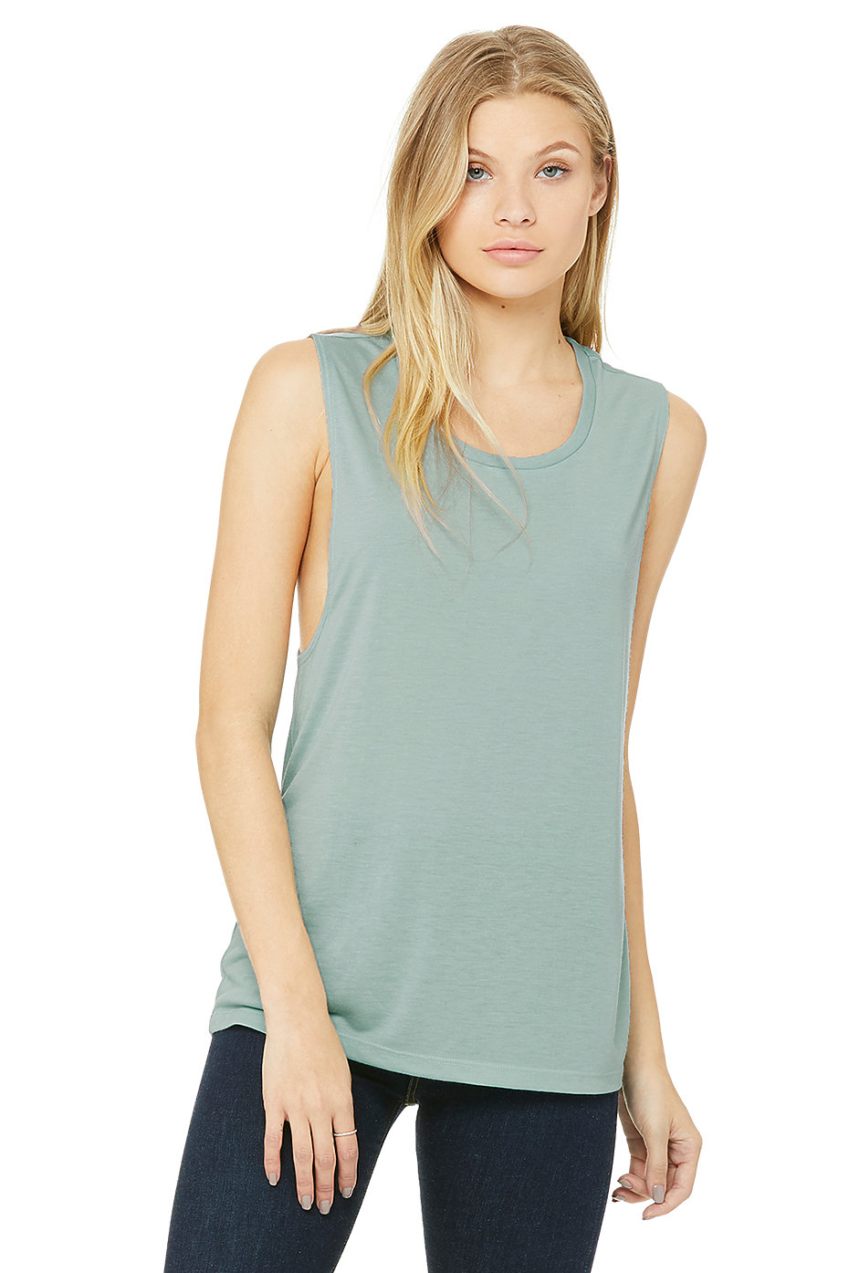 Womens Flowy Scoop Muscle Tank BellaCanvas