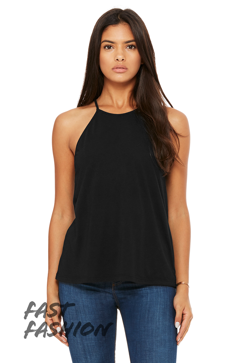 Download Women's Flowy High Neck Tank | Bella-Canvas