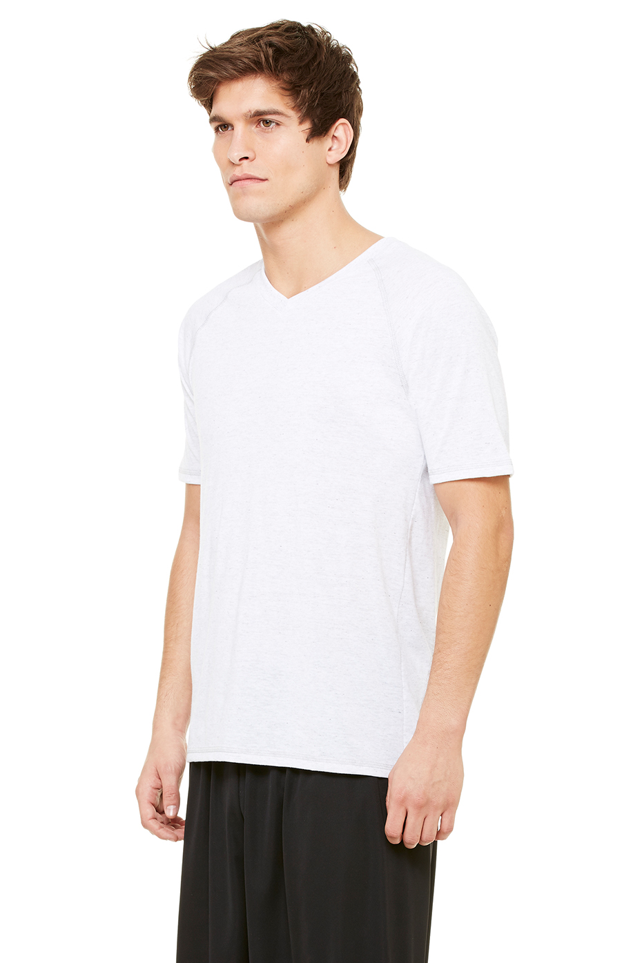 Mens Medium, Green Triblend Yoga Clothing For You Mens Tri Blend V-Neck Tee Shirt