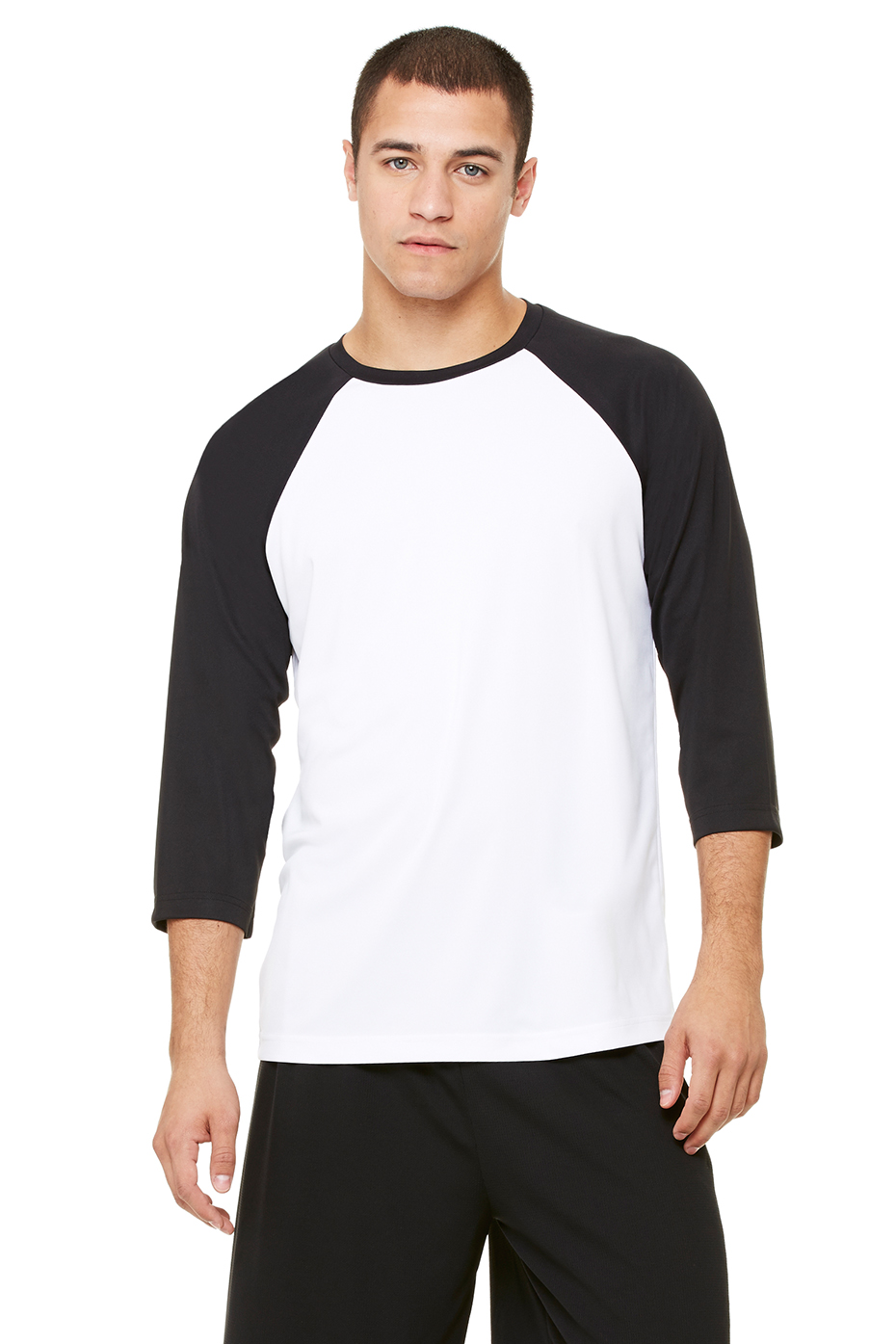 all black baseball tee