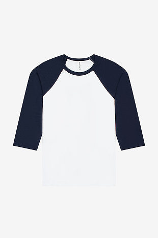 Unisex 3/4 Sleeve Baseball Tee