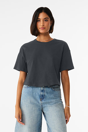 Womens Garment Dye Cropped Tee