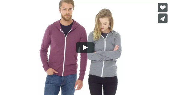 Bella+Canvas — Unisex Lightweight Zip Hoodie