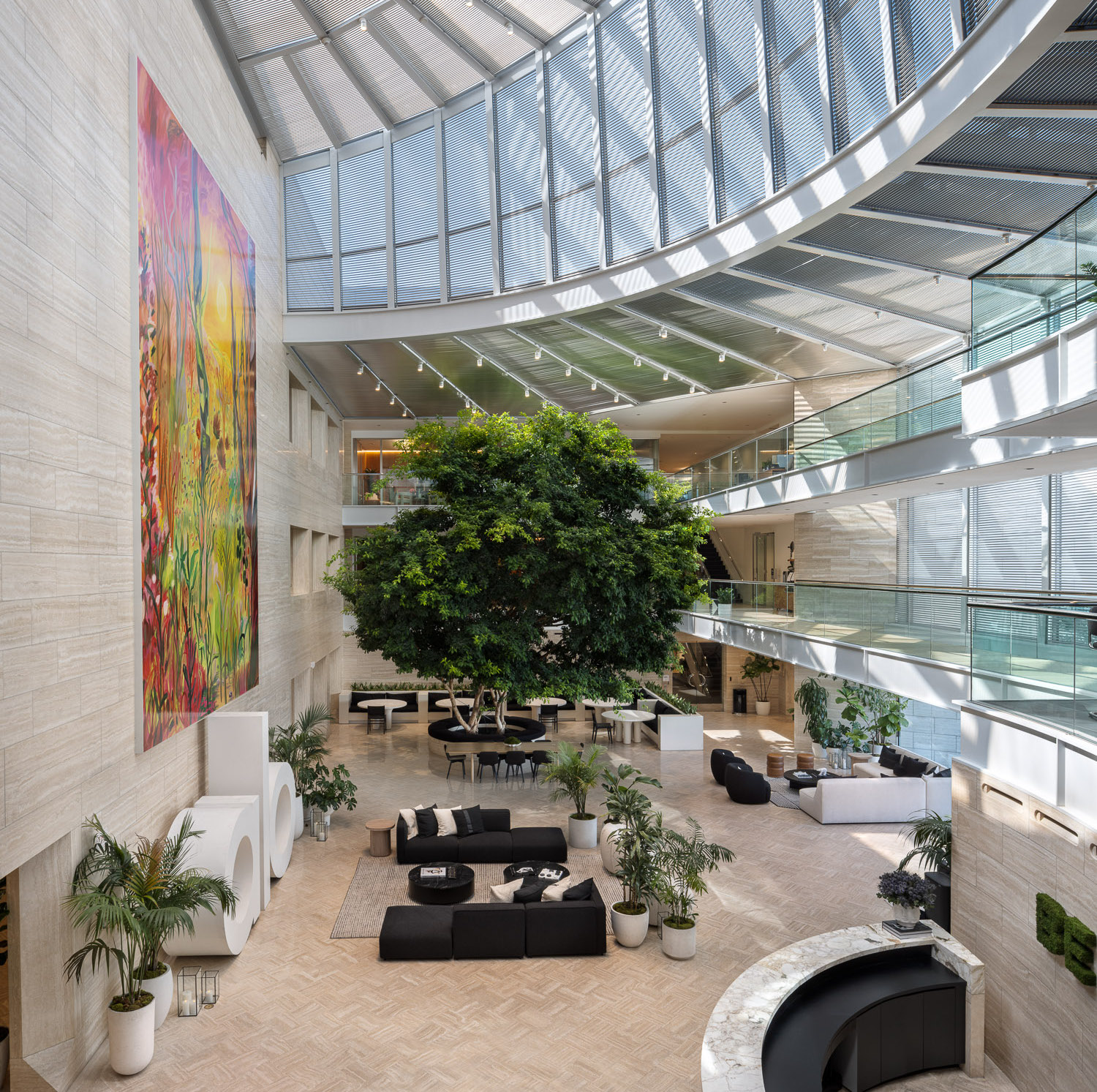 lobby of bella canvas headquarters