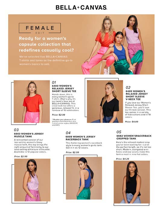 Female Edit Sell Sheet